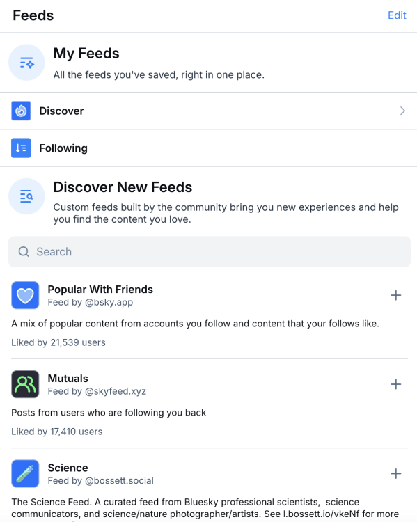 Bluesky Feeds