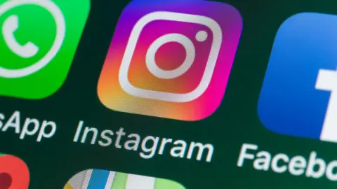 Getty Images The logos of Instagram and Facebook