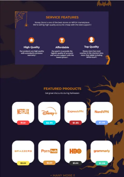 Hudson Rock A marketplace advert selling cracked accounts