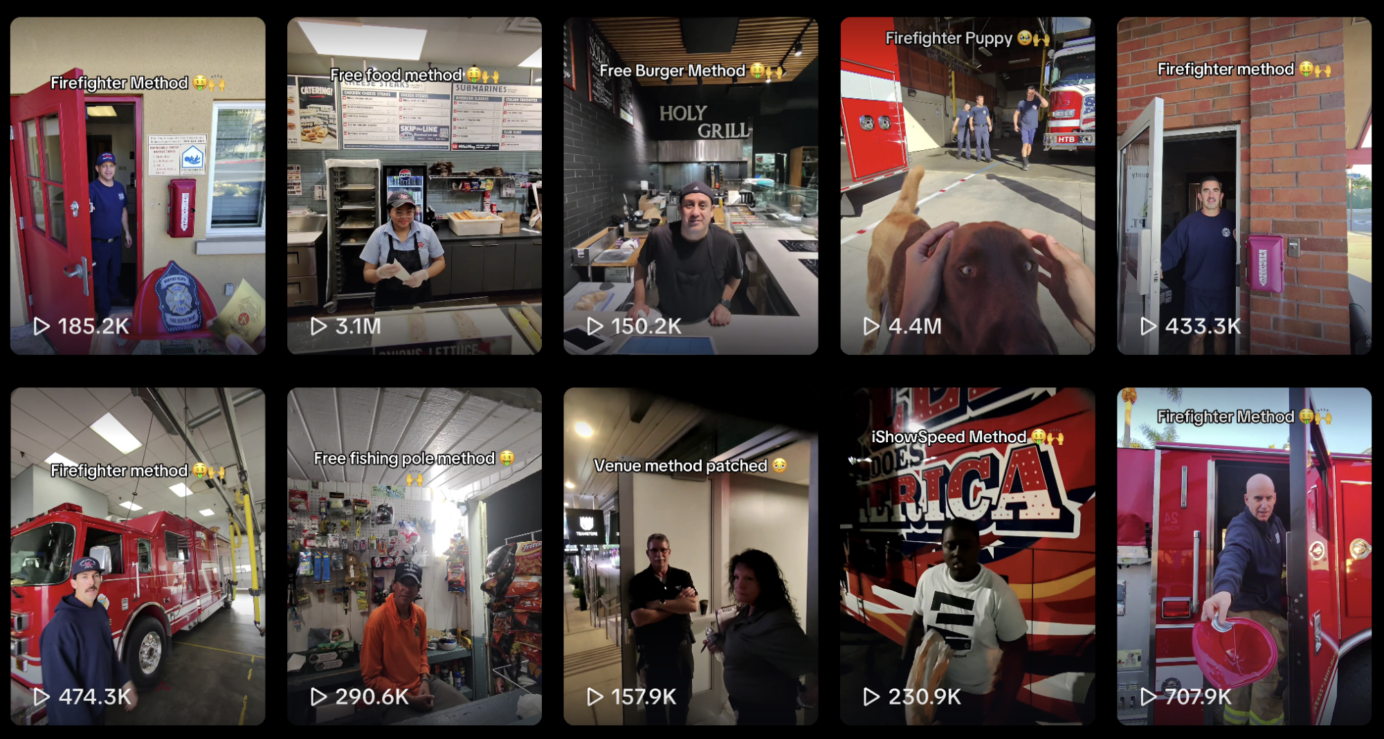 a collage of tiktok prank videos