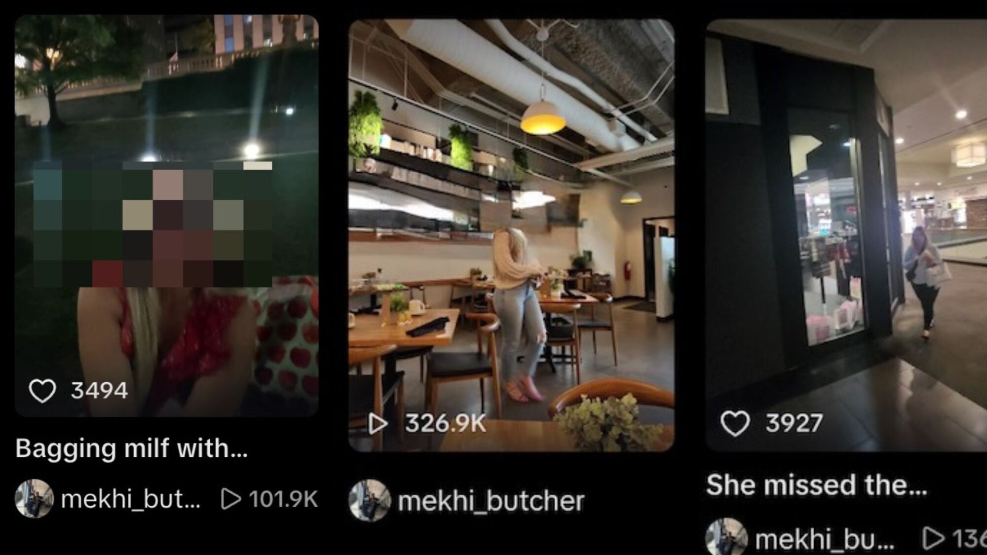 screenshot of pickup artist videos on tikok